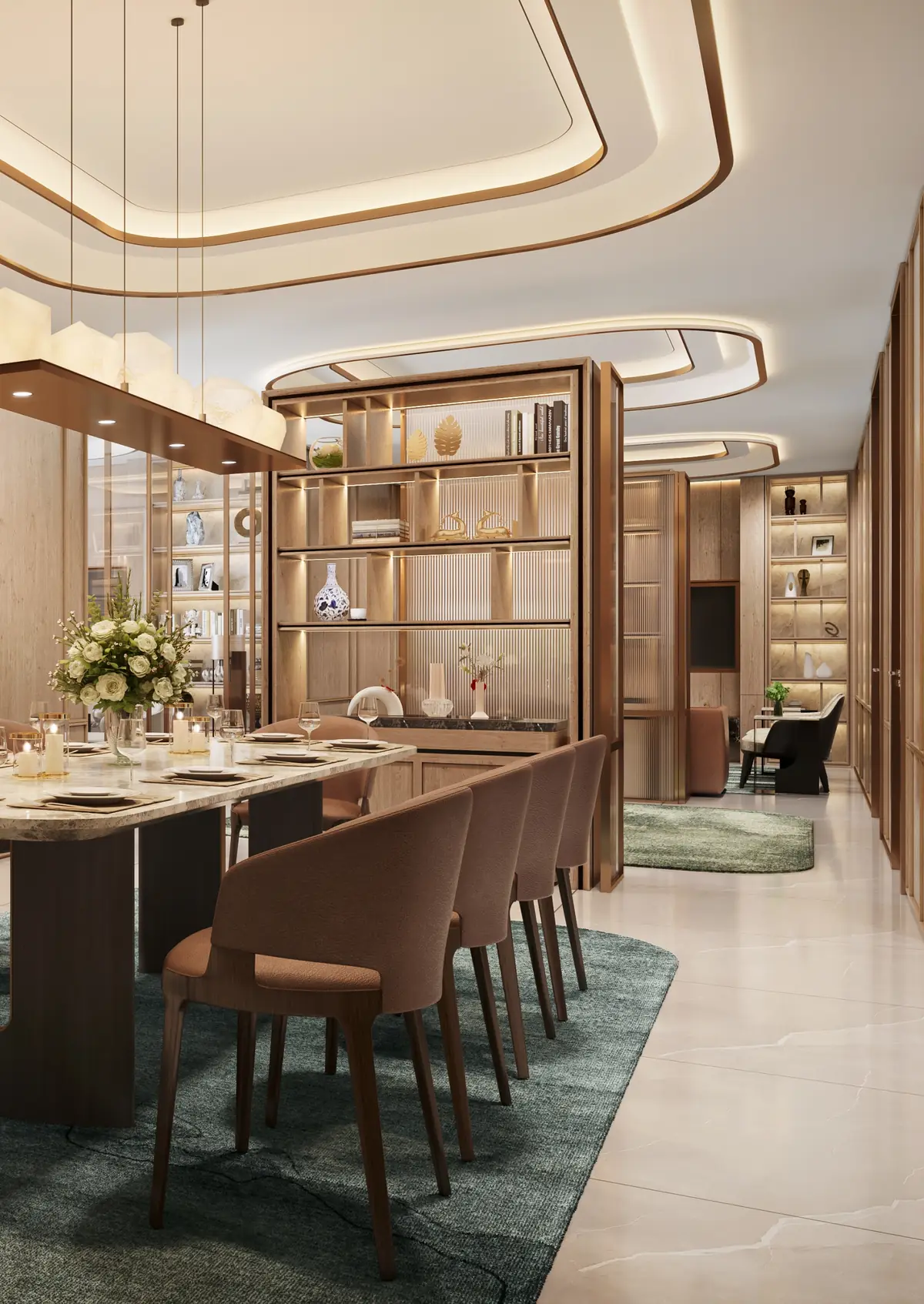 Formal dining space at an Opus One residence