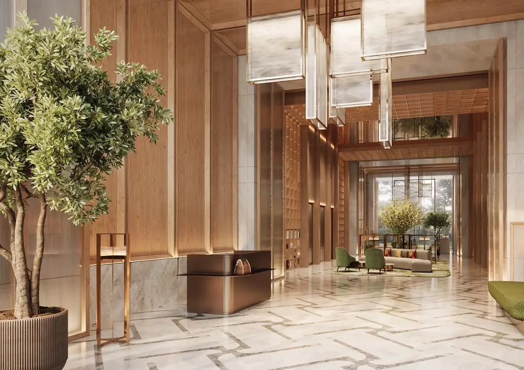 Grand entrance lobby at Opus One New Chandigarh