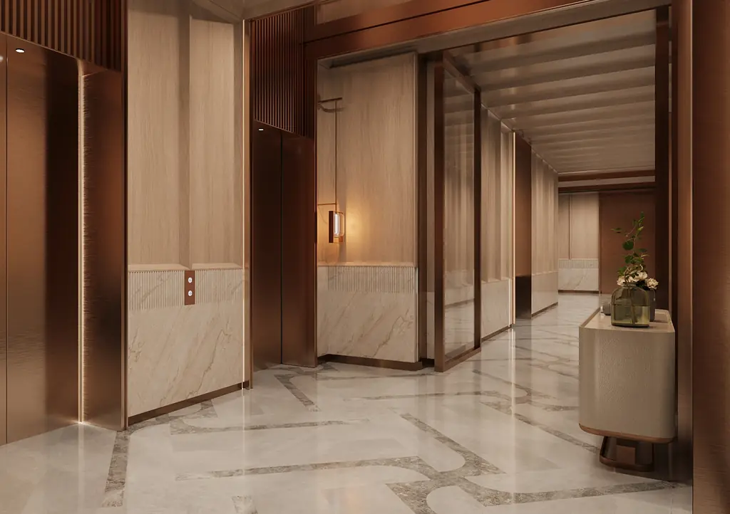 Private lift lobby of an Opus One residence